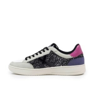 munich glam star mujer zapatilla urbana con acabado brillante